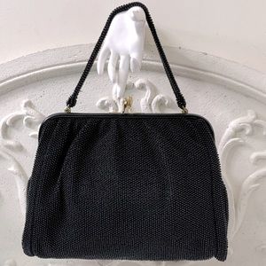 VINTAGE Black Petite Bead Purse